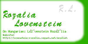 rozalia lovenstein business card